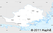 Silver Style Simple Map of Nyköping Kommun, single color outside