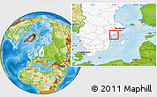Physical Location Map of Oxelösund Kommun, highlighted country