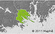 Physical 3D Map of Trosa Kommun, desaturated
