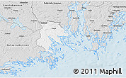 Silver Style 3D Map of Trosa Kommun