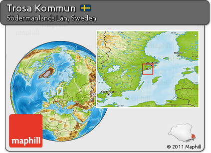 Physical Location Map of Trosa Kommun