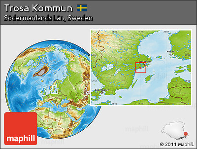 Physical Location Map of Trosa Kommun