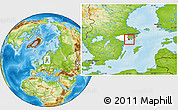 Physical Location Map of Trosa Kommun, highlighted parent region