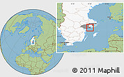 Savanna Style Location Map of Trosa Kommun, highlighted country, highlighted parent region