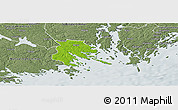 Physical Panoramic Map of Trosa Kommun, semi-desaturated