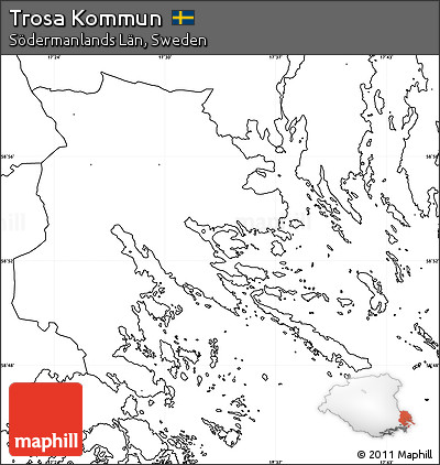 Blank Simple Map of Trosa Kommun, no labels