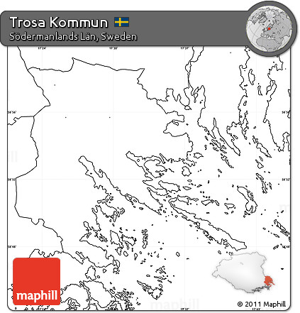 Blank Simple Map of Trosa Kommun, no labels