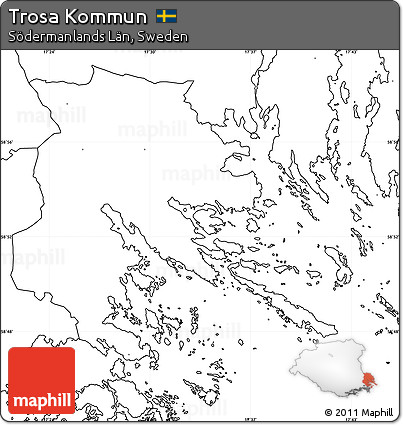 Blank Simple Map of Trosa Kommun, no labels