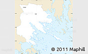 Classic Style Simple Map of Trosa Kommun, single color outside