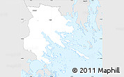 Silver Style Simple Map of Trosa Kommun