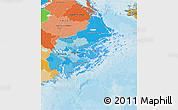 Political Shades 3D Map of Stockholms Län