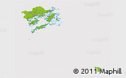 Physical 3D Map of Haninge Kommun, cropped outside
