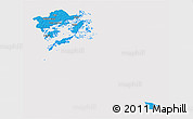 Political 3D Map of Haninge Kommun, cropped outside