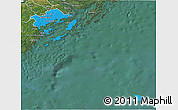 Political 3D Map of Haninge Kommun, satellite outside