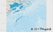 Political 3D Map of Haninge Kommun, shaded relief outside