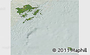 Satellite 3D Map of Haninge Kommun, lighten