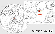Blank Location Map of Haninge Kommun, highlighted parent region