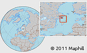 Gray Location Map of Haninge Kommun
