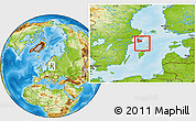Physical Location Map of Haninge Kommun, highlighted parent region