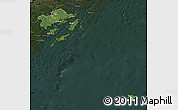 Satellite Map of Haninge Kommun, darken