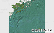Satellite Map of Haninge Kommun, single color outside