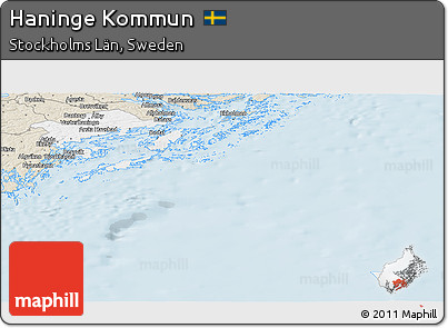 Classic Style Panoramic Map of Haninge Kommun
