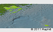 Physical Panoramic Map of Haninge Kommun, darken