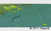 Physical Panoramic Map of Haninge Kommun, satellite outside