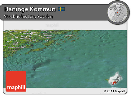 Satellite Panoramic Map of Haninge Kommun