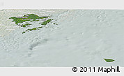 Satellite Panoramic Map of Haninge Kommun, lighten