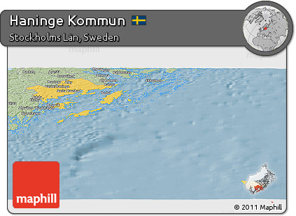 Savanna Style Panoramic Map of Haninge Kommun