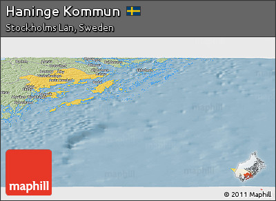 Savanna Style Panoramic Map of Haninge Kommun