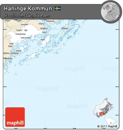 Classic Style Simple Map of Haninge Kommun