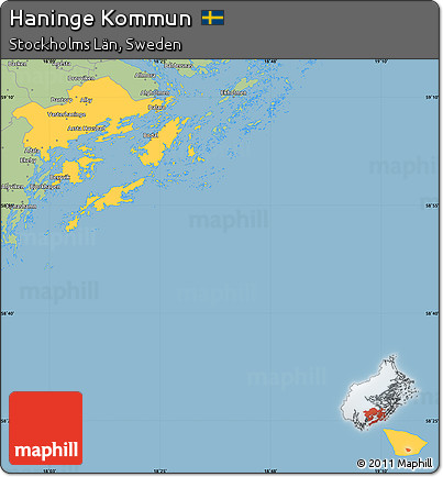 Savanna Style Simple Map of Haninge Kommun