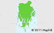 Political Simple Map of Nynäshamn Kommun, single color outside