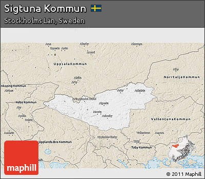 Classic Style 3D Map of Sigtuna Kommun