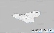 Gray 3D Map of Sigtuna Kommun, single color outside