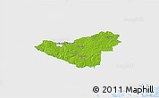 Physical 3D Map of Sigtuna Kommun, single color outside