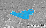 Political 3D Map of Sigtuna Kommun, desaturated