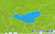 Political 3D Map of Sigtuna Kommun, physical outside