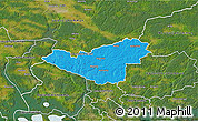 Political 3D Map of Sigtuna Kommun, satellite outside