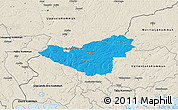 Political 3D Map of Sigtuna Kommun, shaded relief outside