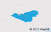 Political 3D Map of Sigtuna Kommun, single color outside