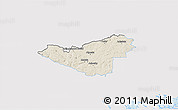 Shaded Relief 3D Map of Sigtuna Kommun, single color outside