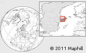 Blank Location Map of Sigtuna Kommun, highlighted country, highlighted parent region