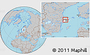 Gray Location Map of Sigtuna Kommun, highlighted parent region