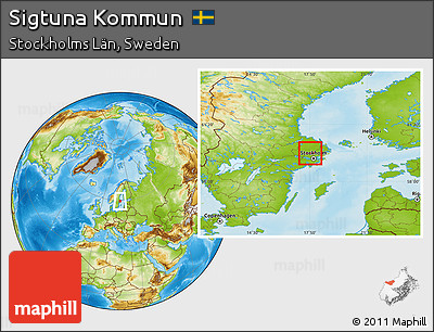 Physical Location Map of Sigtuna Kommun