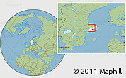 Savanna Style Location Map of Sigtuna Kommun, highlighted parent region