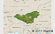 Satellite Map of Sigtuna Kommun, shaded relief outside