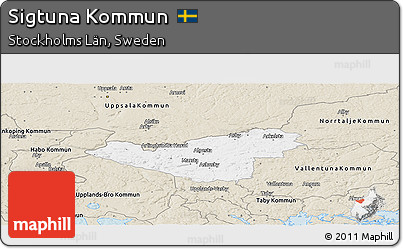 Classic Style Panoramic Map of Sigtuna Kommun